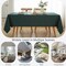 Linen Tablecloth Waterproof Spill Proof and Wrinkle Free Machine Washable Table Cover for Dining Table, Kitchen, Parties and Christmas, Dark Green